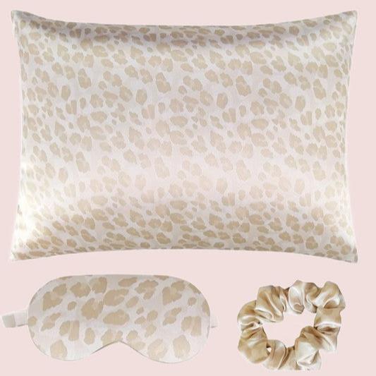 Satin Pillowcase Sleep Mask Scrunchie Gift Set