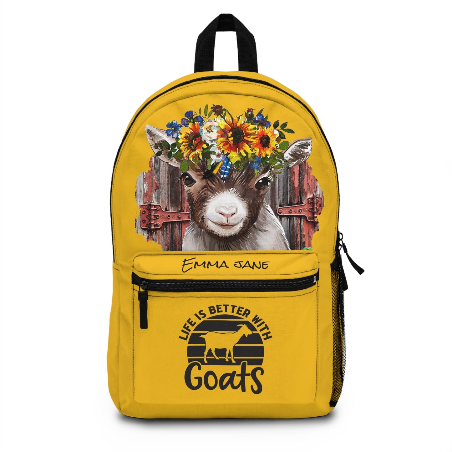 Goat and Sunflowers Backpack - SmorgeousByGina