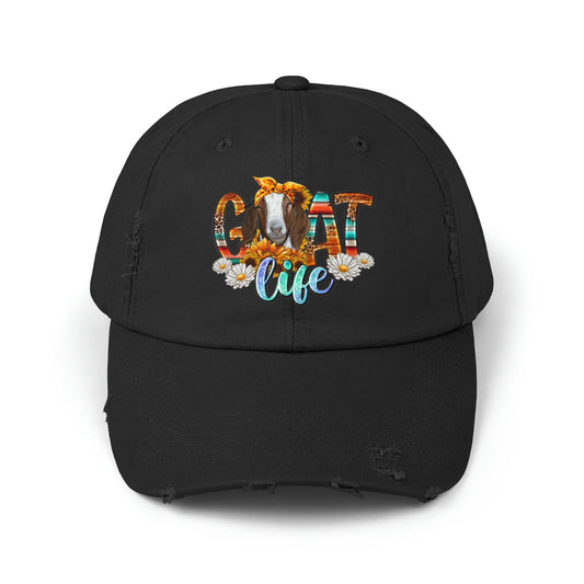 Goat Life, Goat Cap, Goat Lover, Distressed Cap - SmorgeousByGina