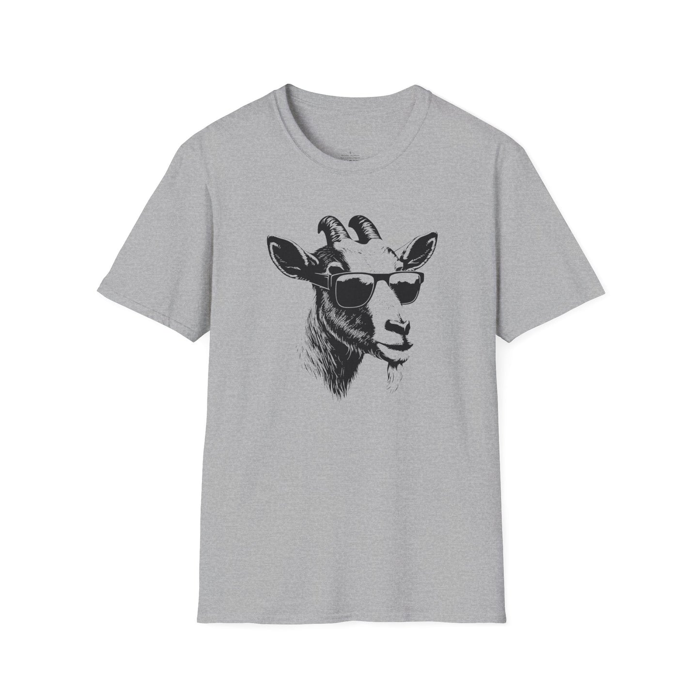 Goat Shirt, Fun Goat Tee, Goat with Sunglasses shirt, Softstyle T-Shirt - SmorgeousByGina