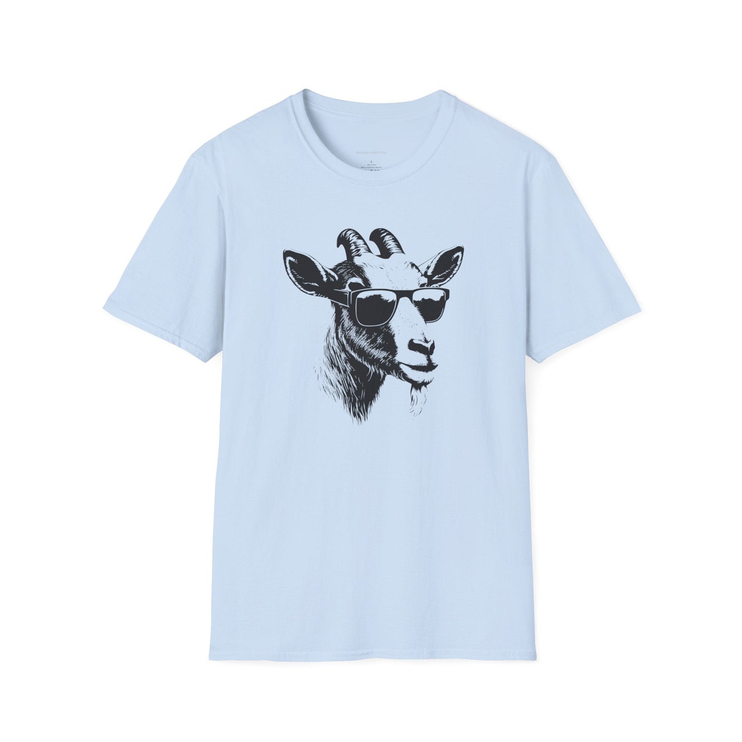 Goat Shirt, Fun Goat Tee, Goat with Sunglasses shirt, Softstyle T-Shirt - SmorgeousByGina